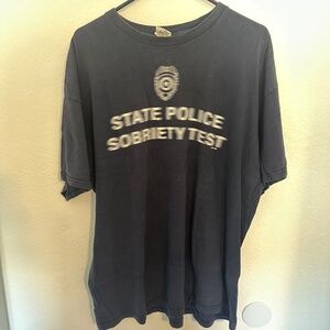 State Police Sobriety Test Funny Adult T-shirt Size 2XL